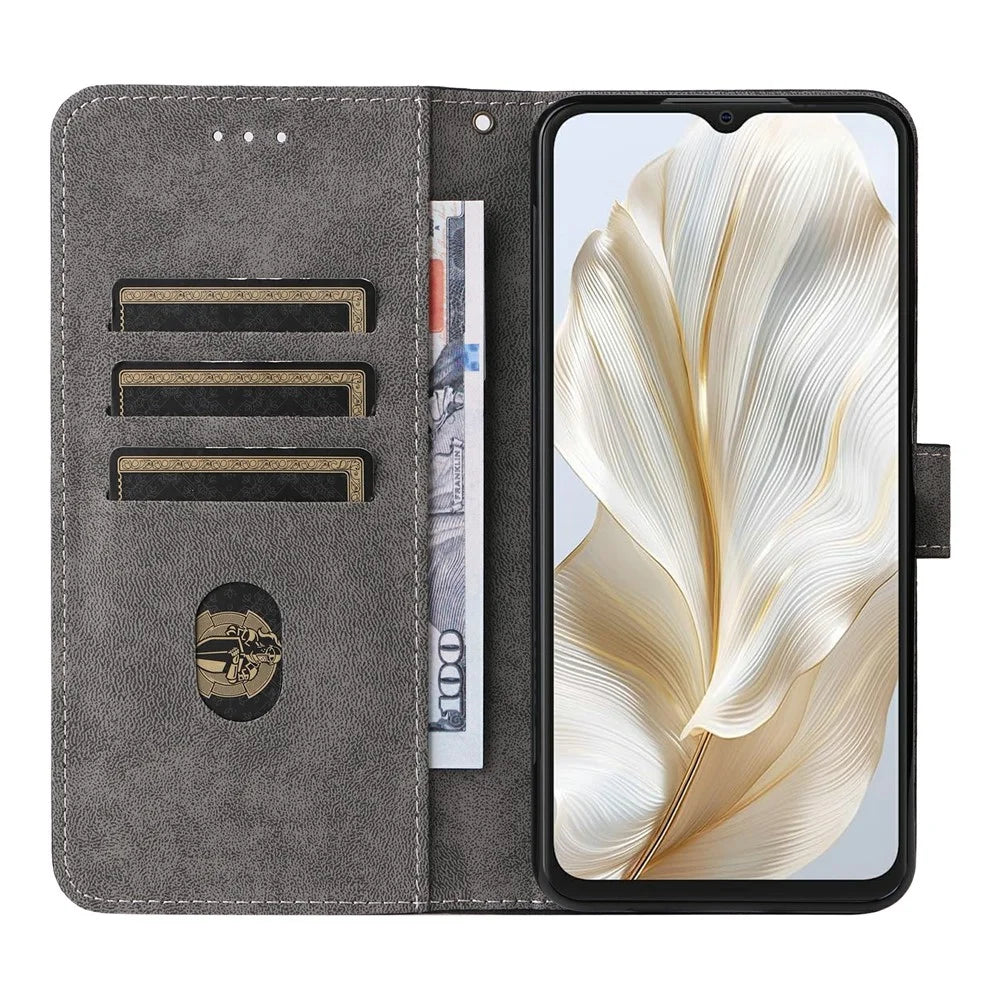 For Blackview Wave 8C Wallet Case RFID Blocking PU Leather Cover Stand View - Black - 2
