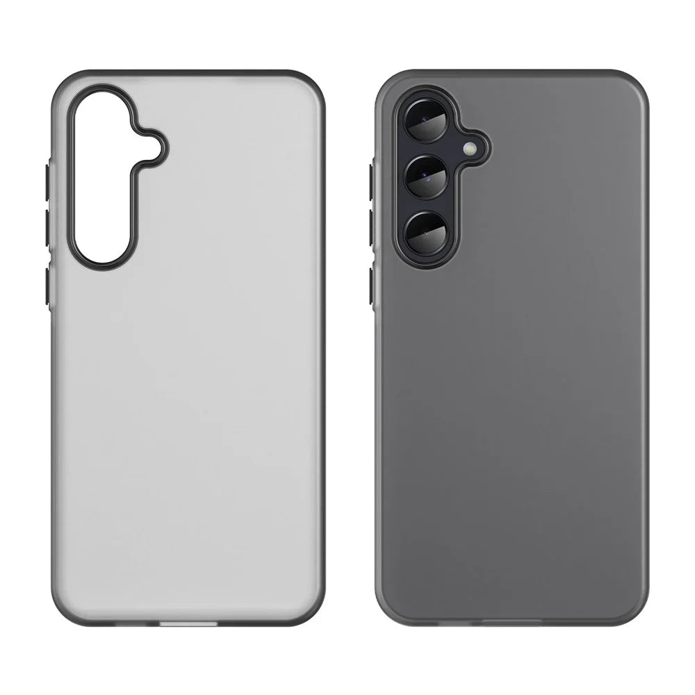 For Samsung Galaxy A55 5G Case TPU + PC Phone Back Cover Matte Translucent Design - Black - 2
