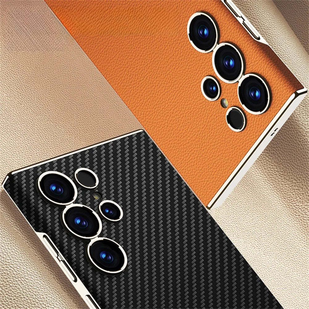 GKK For Samsung Galaxy S25 Ultra Case Electroplated PU + PC Phone Back Cover - Black - 4