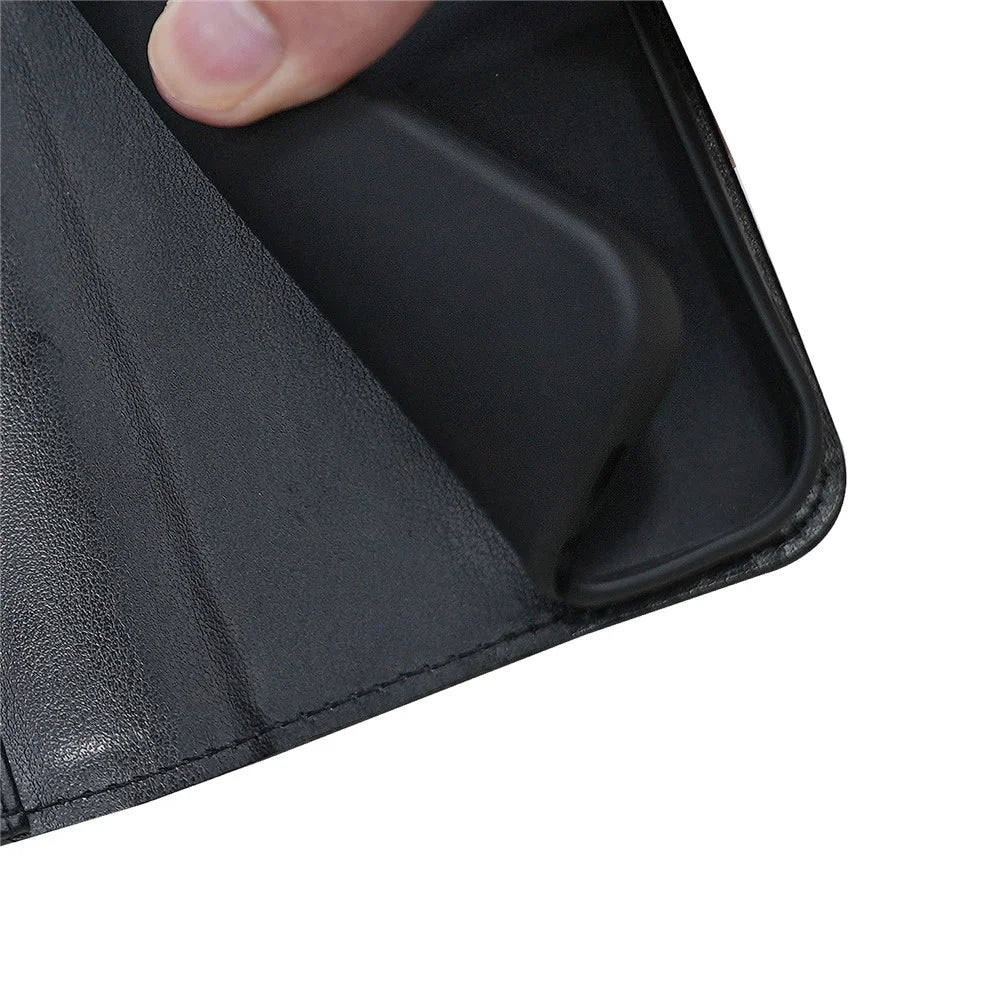 For Samsung Galaxy A54 5G Case Stand Card Holder Wallet Leather Phone Cover - Black - 4