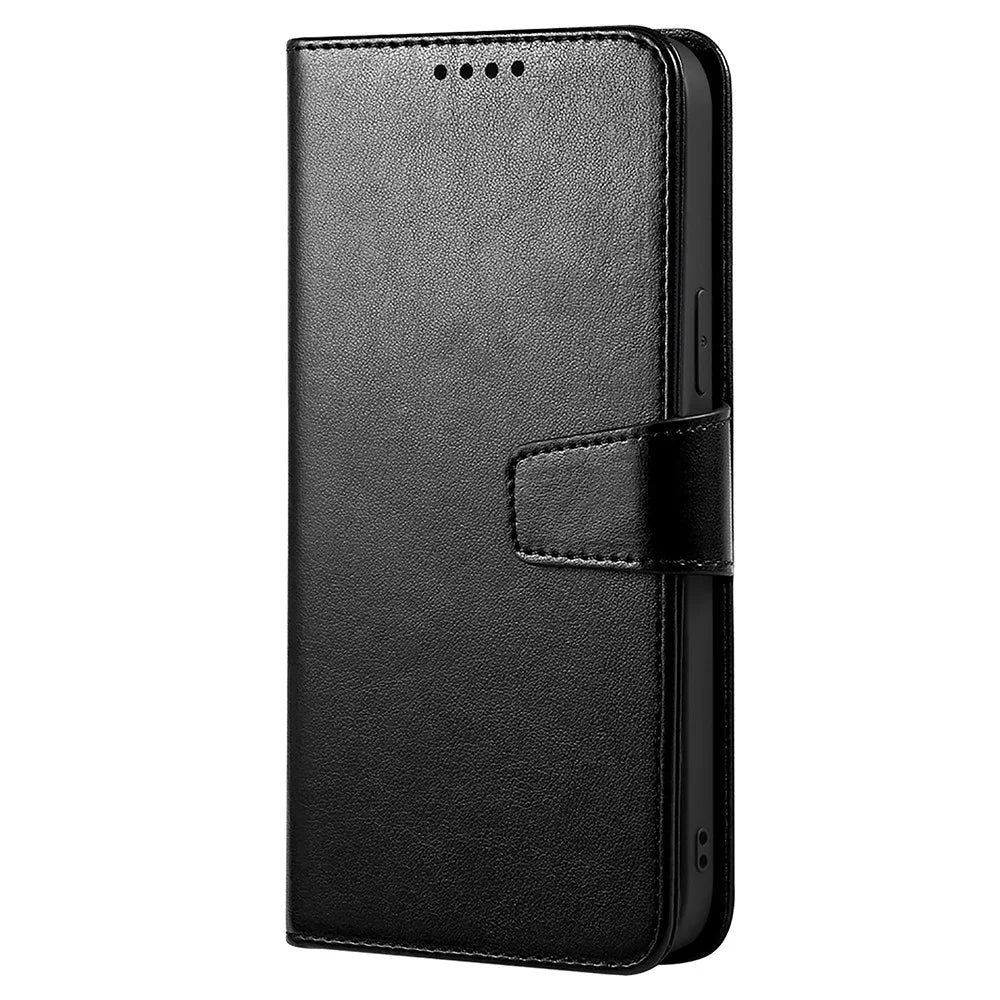 For Samsung Galaxy A06s Case Stand Card Holder Wallet Leather Phone Cover - Black - 5