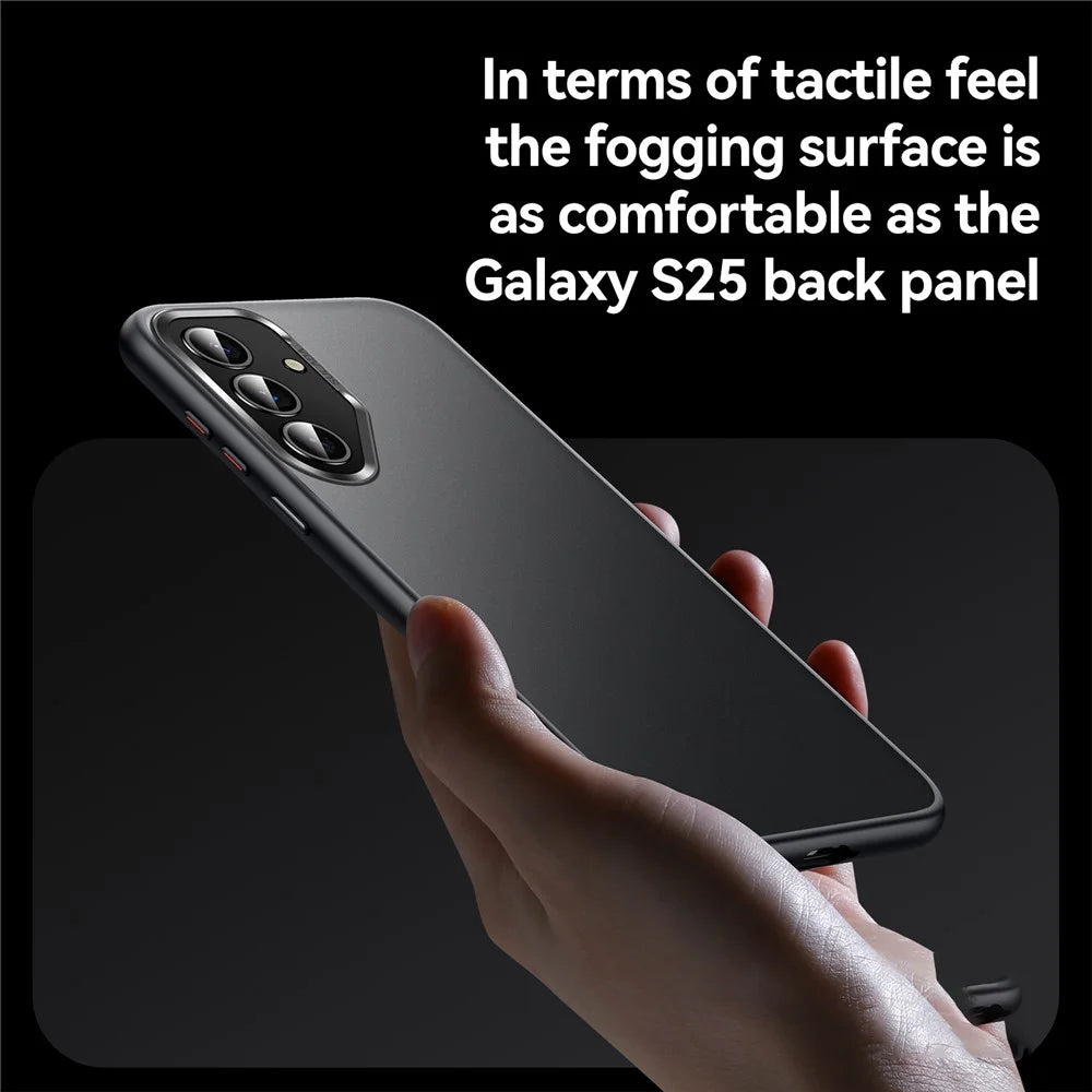 SULADA For Samsung Galaxy S25+ Case PC+TPU Shockproof Matte Phone Protector Cover - Grey - 2
