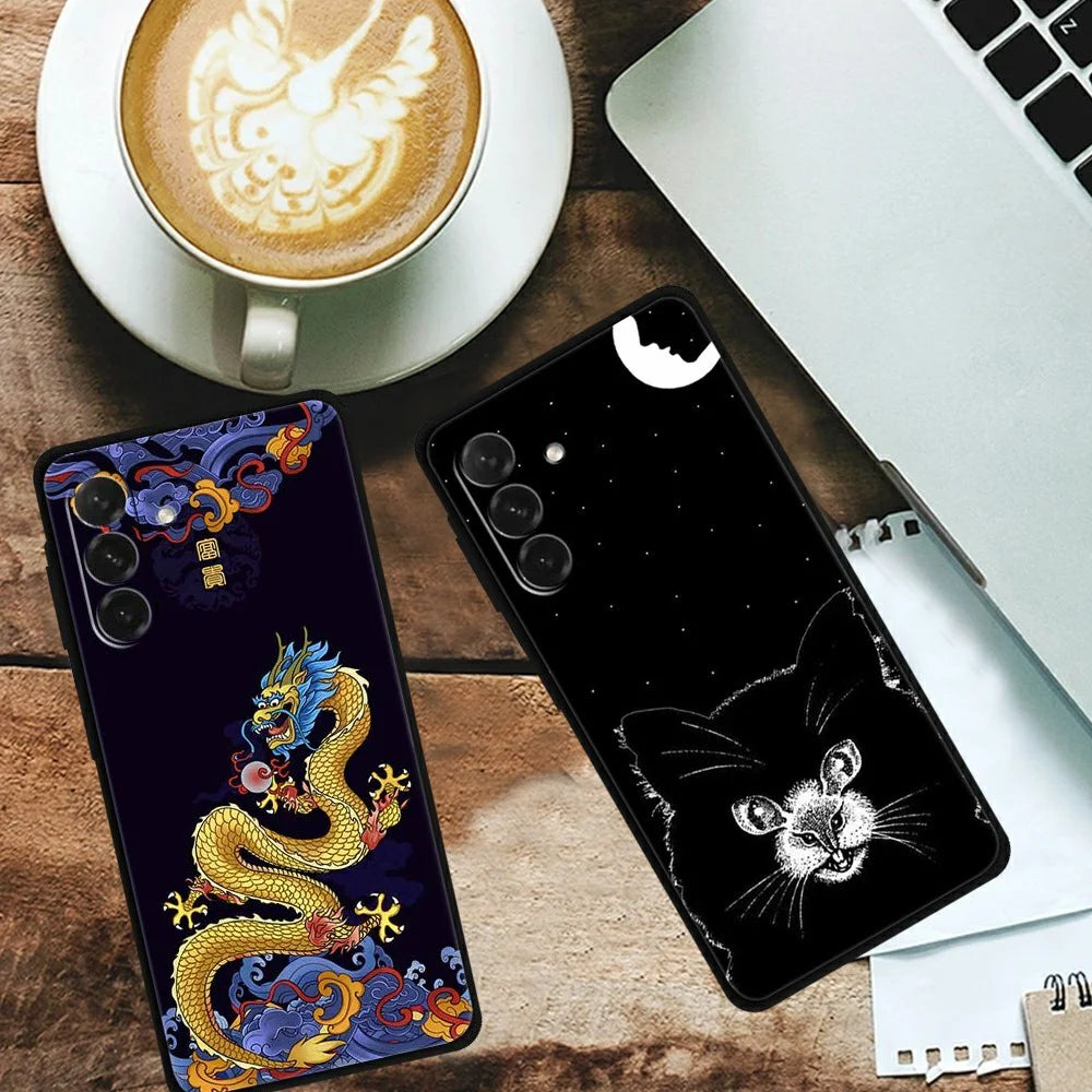 For Samsung Galaxy A26 5G Case Pattern Printing Anti Scratch TPU Phone Cover - Phoenix Chasing The Sun - 2