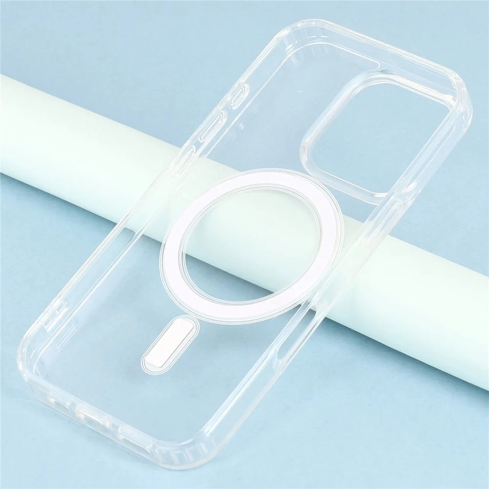 For iPhone 16 Pro Case Compatible with MagSafe TPU + Acrylic Clear Phone Cover - 3