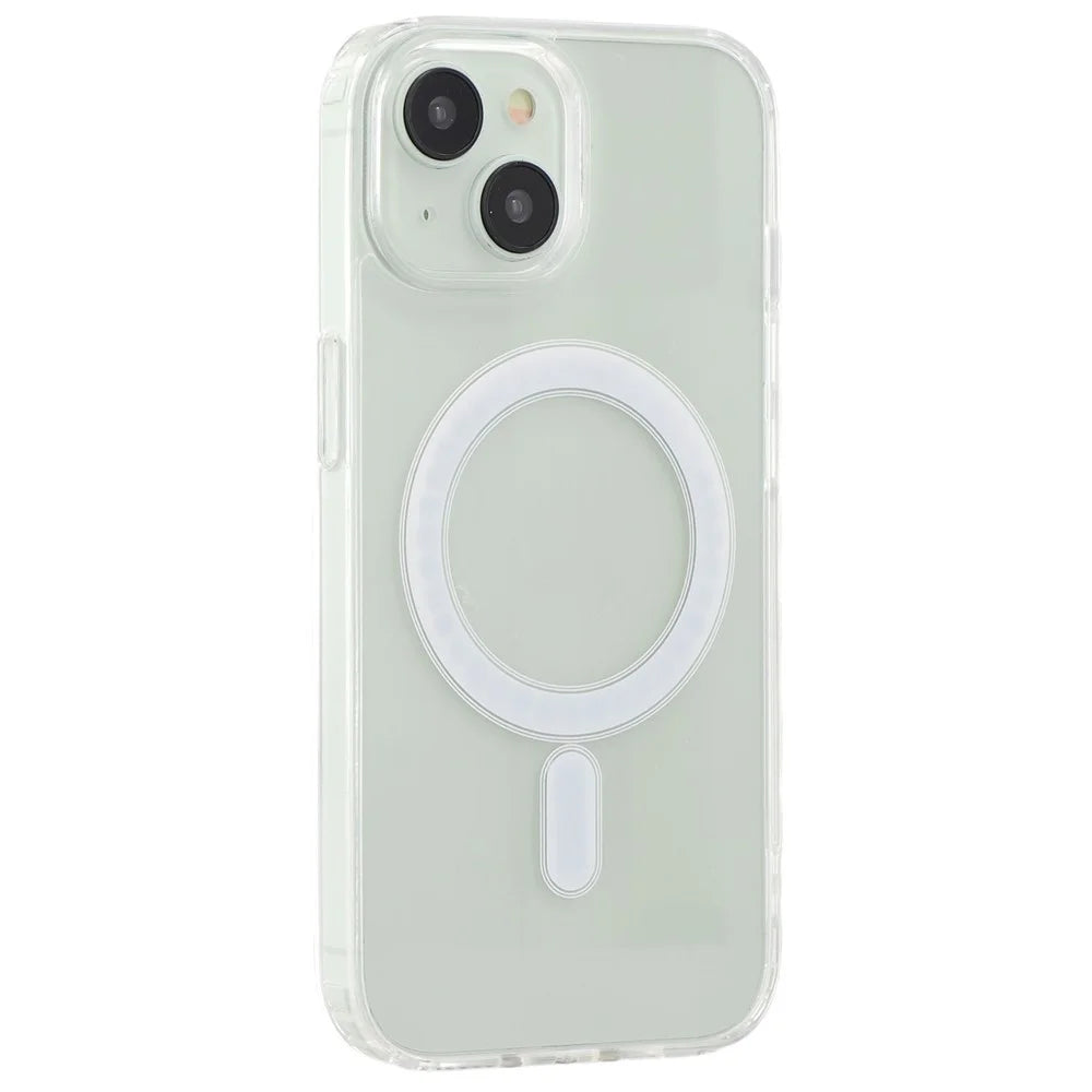 For iPhone 15 Plus / 14 Plus Case Compatible with MagSafe TPU + Acrylic Clear Phone Cover - 1