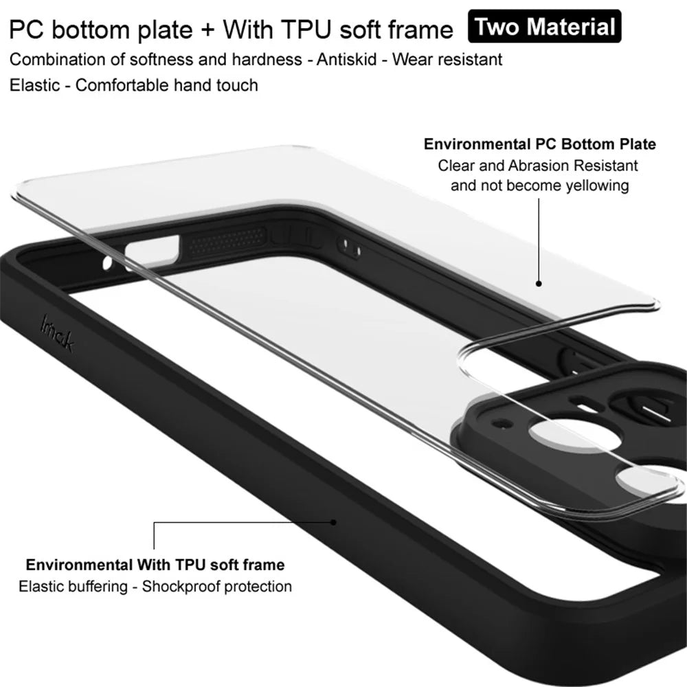IMAK UX-9A Series for Realme Neo7 5G Clear Case TPU PC Phone Cover Reinforced Corners - 5