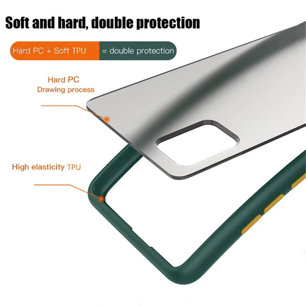 For Samsung Galaxy A16 5G  /  4G Case TPU + PC Matte Anti Drop Phone Back Cover - Midnight Green - 2