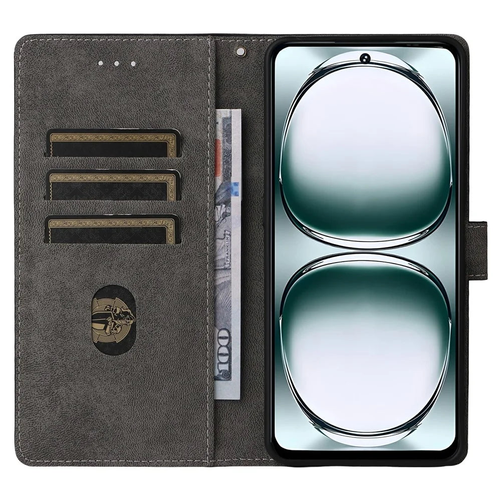 For Umidigi Note 100 Wallet Case RFID Blocking PU Leather Cover Stand View - Black - 2