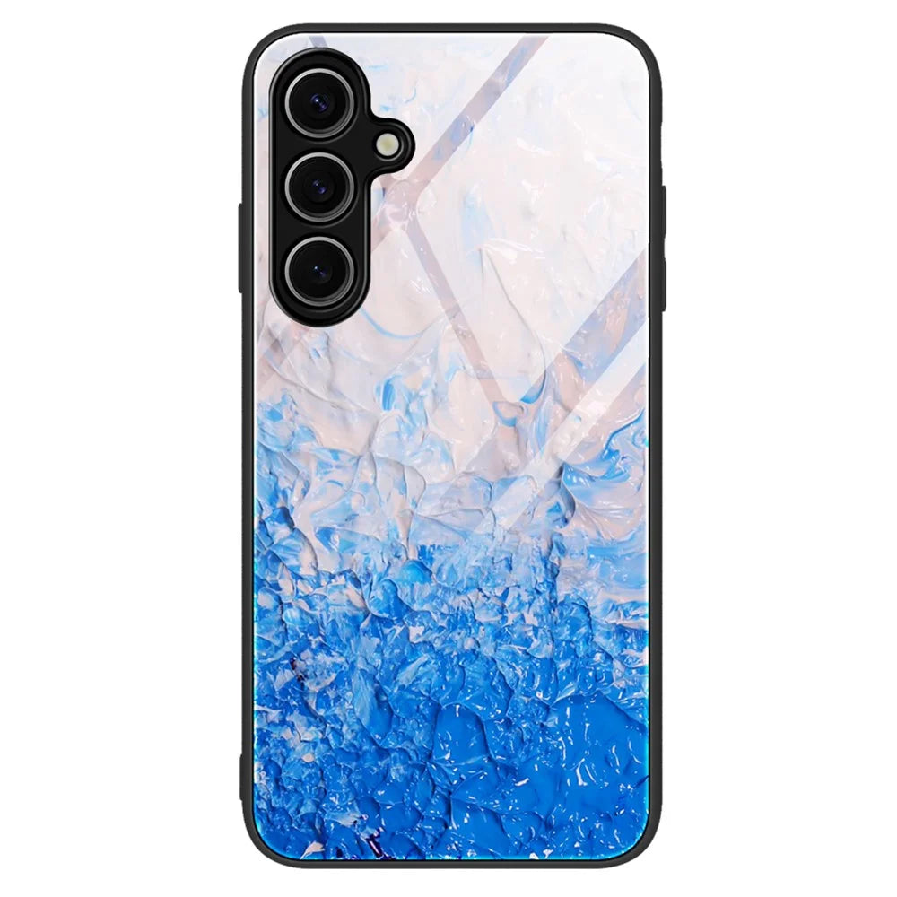 For Samsung Galaxy A26 5G Case Marble Pattern Tempered Glass + PC + TPU Phone Cover - DL07 - 1