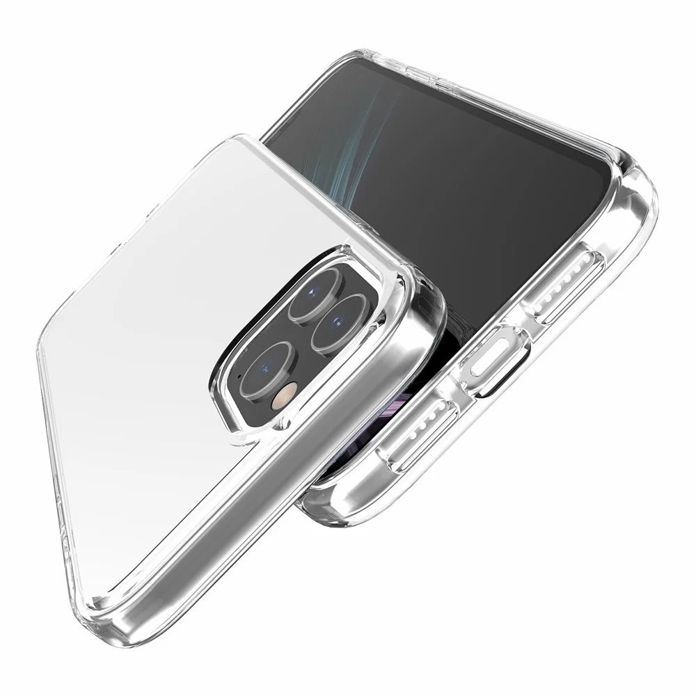 For iPhone 11 Pro Max Case PC + TPU Shockproof Clear Phone Cover - Transparent - 6