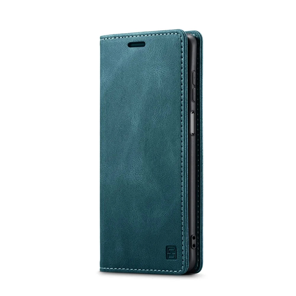 AUTSPACE For Samsung Galaxy A25 5G (Global) (161.0 x 76.5 x 8.3mm) Wallet Case  A01 Leather Stand Cover with RFID Blocking Card Holder - Blue - 2