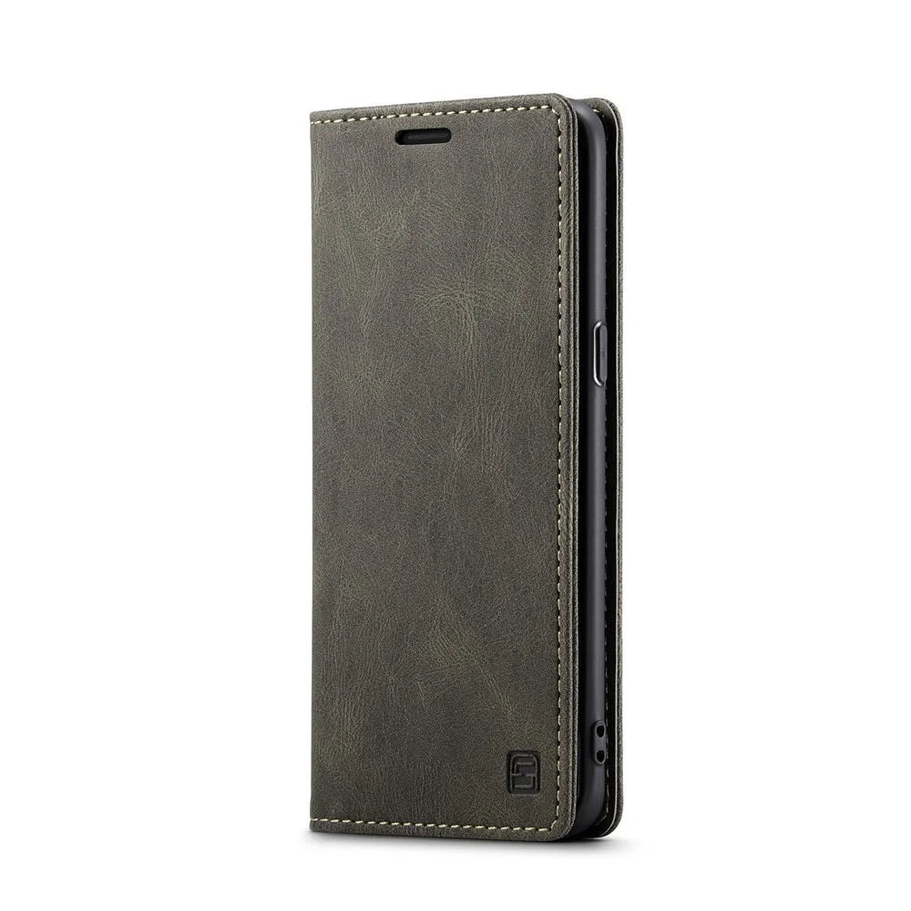 AUTSPACE For Samsung Galaxy S8 Wallet Case  A01 Leather Stand Cover with RFID Blocking Card Holder - Coffee - 2