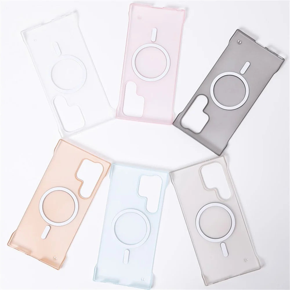 For Samsung Galaxy S25 Ultra Phone Case Anti Scratch Frameless PC Cover Magnetic Case - Gold - 3