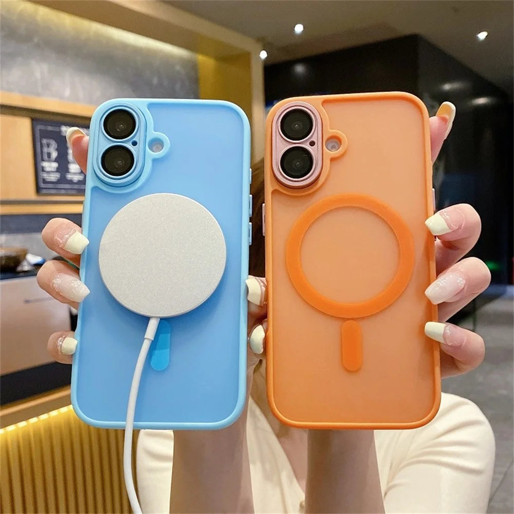 For iPhone 16 Plus Magnetic Case with Lens Film  /  Detachable Lens Frame Hybrid Phone Back Cover - Midnight Green - 4