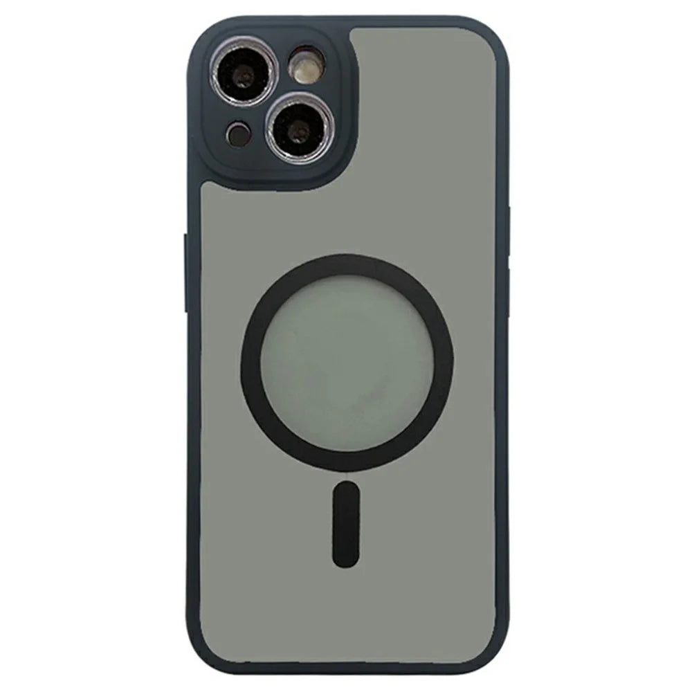 For iPhone 13 Case Compatible with MagSafe TPU + PC Skin Touch Matte Phone Cover - Black - 1