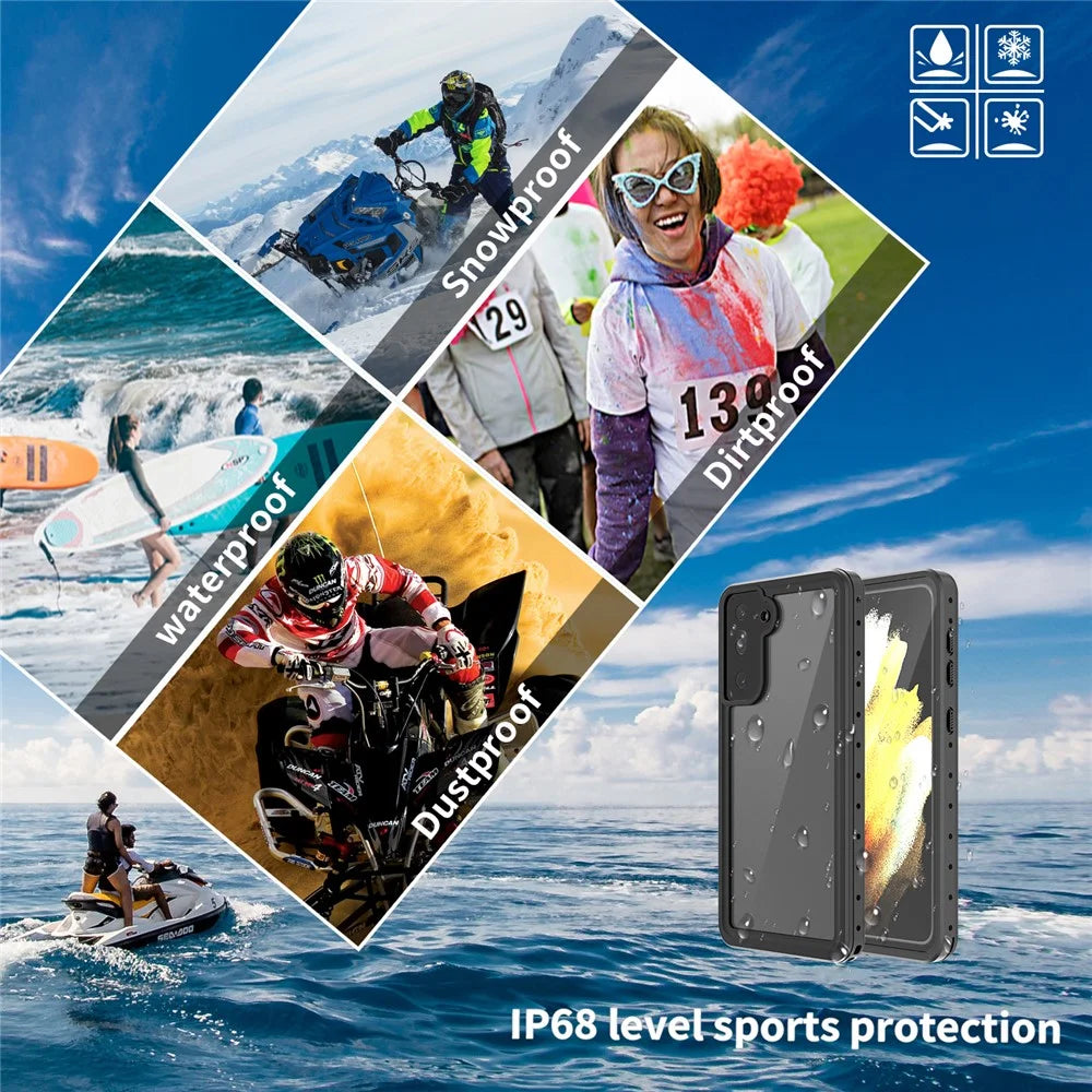 REDPEPPER For Samsung Galaxy S21+ 5G IP68 Waterproof Phone Case Support Fingerprint Unlock - 5