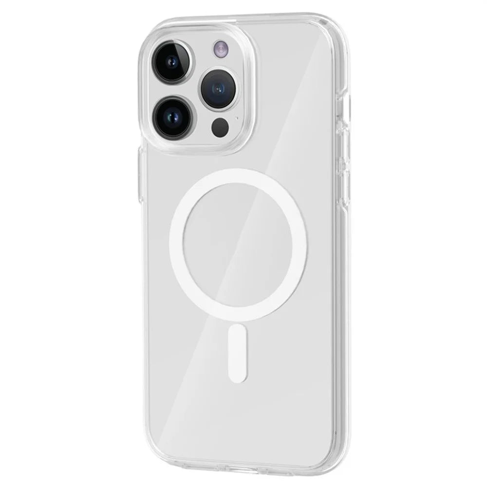 For iPhone 12 / 12 Pro Magnetic Case Compatible with MagSafe PC + TPU Clear Phone Cover - Transparent - 2