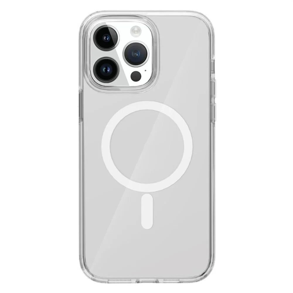 For iPhone 12 / 12 Pro Magnetic Case Compatible with MagSafe PC + TPU Clear Phone Cover - Transparent - 3