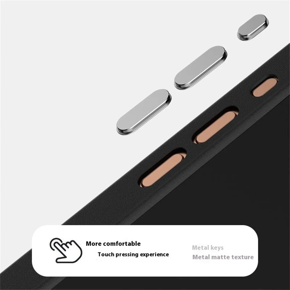 ABEEL For iPhone 16 Pro Case Compatible with MagSafe Micro-Embossing 6D Printed PC TPU Aluminum Alloy Leather Phone Cover - Outstanding No. 1 - 5