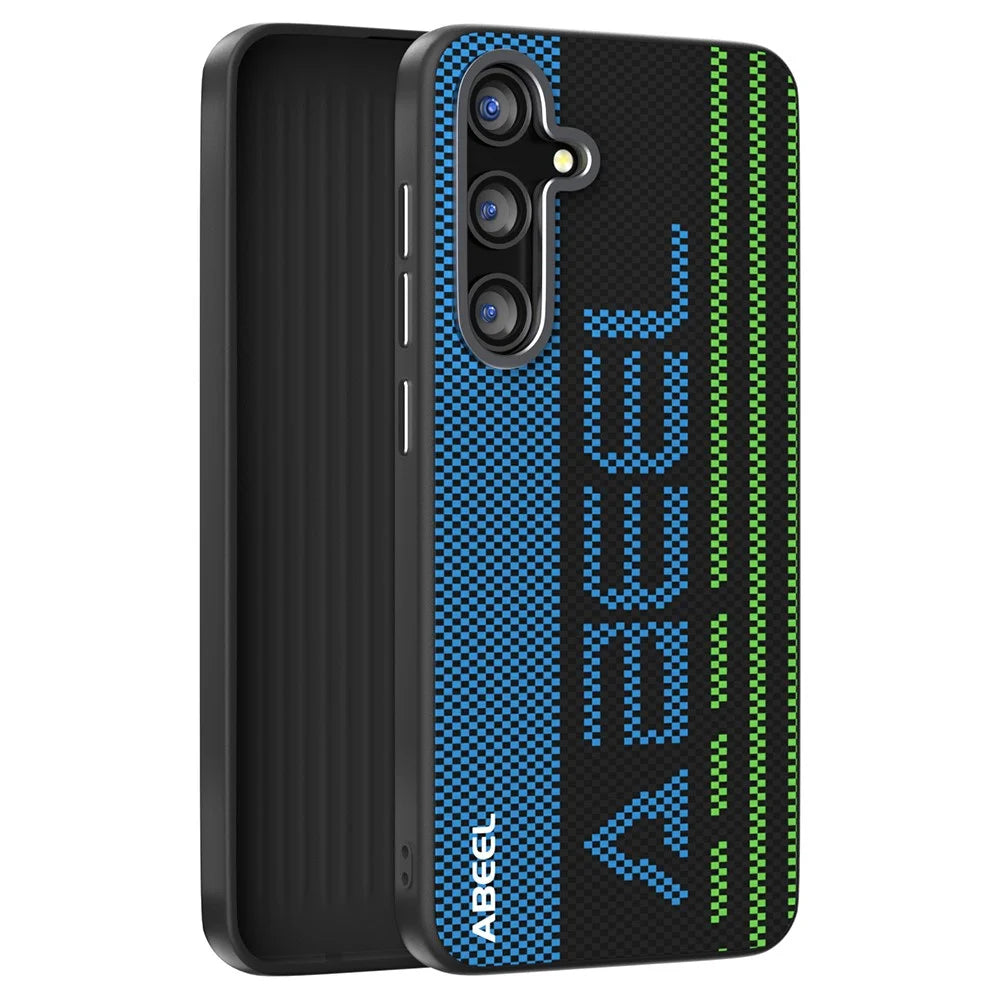 ABEEL For Samsung Galaxy S25+ Magnetic Case Micro-Embossing 6D Printed PC TPU Aluminum Alloy Leather Phone Cover - Outstanding No. 1 - 2