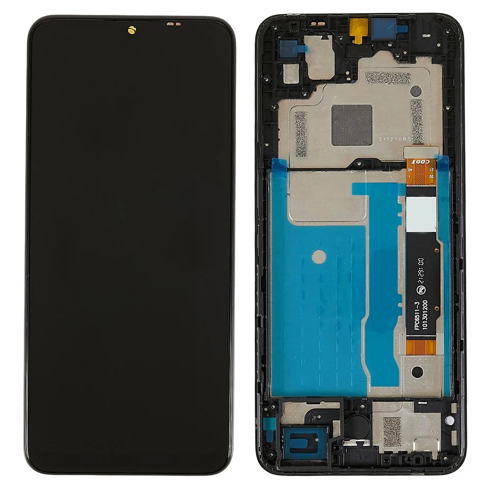 For TCL 20 R 5G Grade C LCD Screen and Digitizer Assembly + Frame Part (Without Logo) - 1