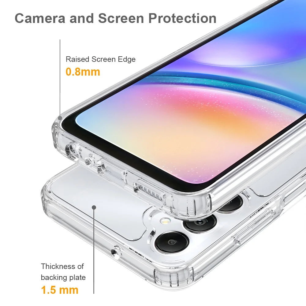 For Samsung Galaxy M14 4G Clear Phone Case TPU + Acrylic Shockproof Phone Back Cover - 2