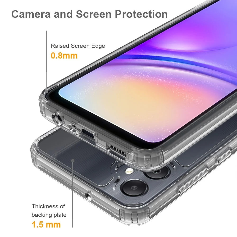 For Samsung Galaxy M05 4G / F05 Clear Phone Case TPU + Acrylic Shockproof Phone Back Cover - 2