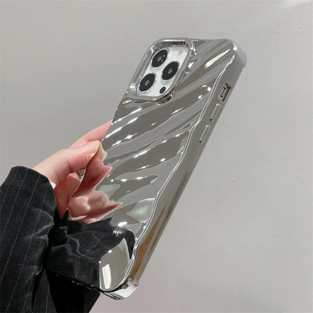 For iPhone 12 Pro Max Case Wave Texture TPU Shockproof Phone Cover - 2