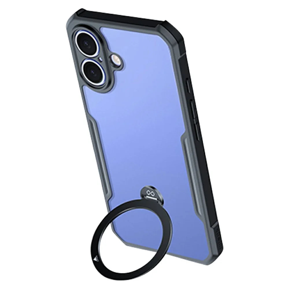 XUNDD For iPhone 16 Plus Case 360 Degree Magnetic Rotating Kickstand Shockproof Phone Cover - 1