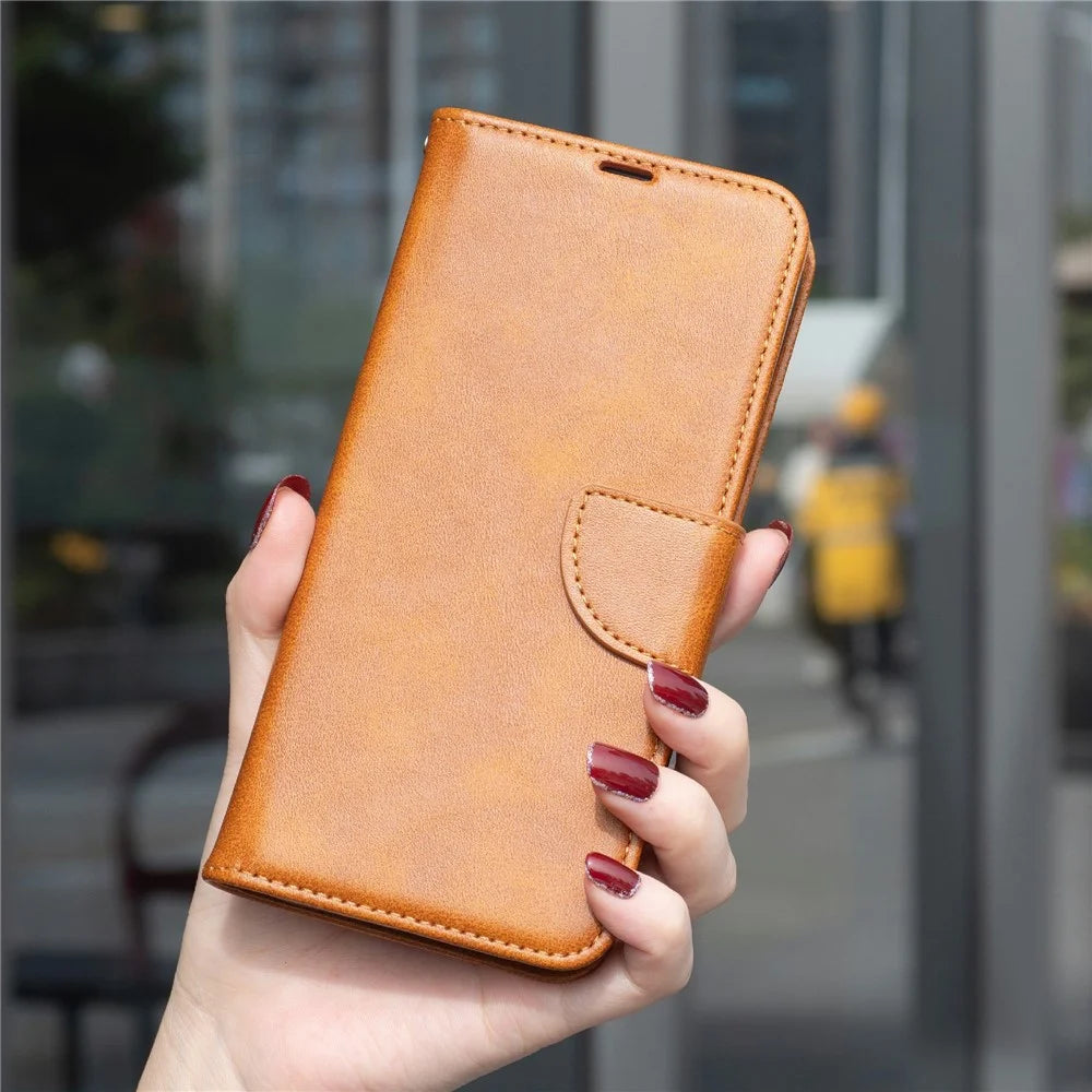 For Samsung Galaxy S25 Edge Case Shockproof PU Leather Cover with Wallet Card Slots - Yellow - 5