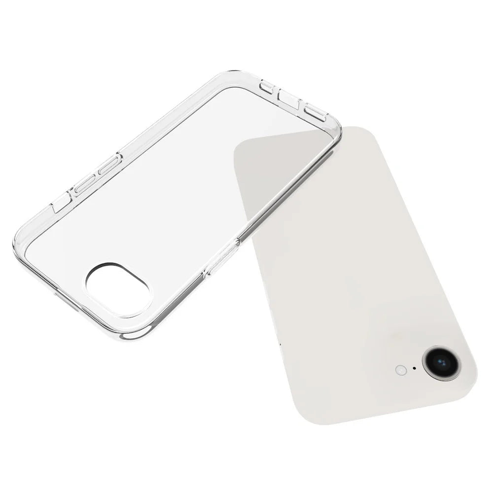 For iPhone 17e / 16e Slim Clear Phone Case Watermark Resistant TPU Back Cover - 2