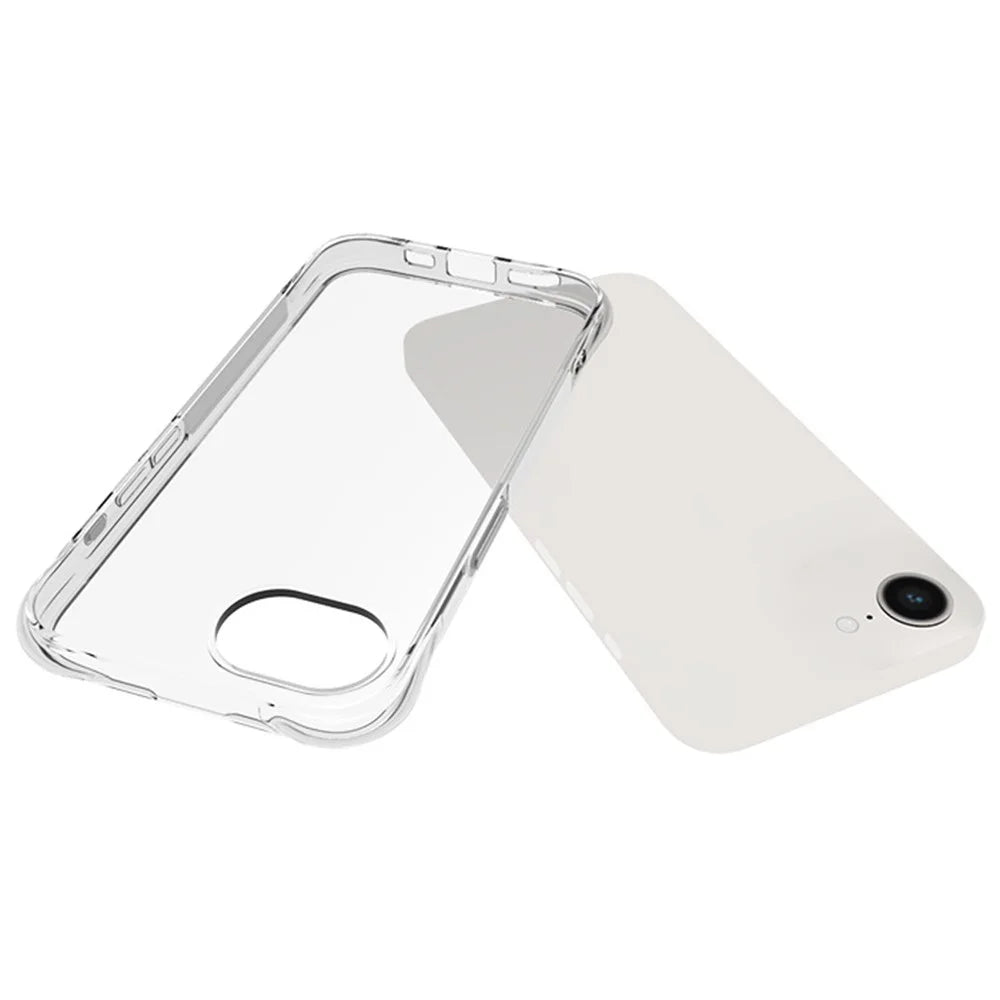 For iPhone 17e / 16e Clear Case Anti-Shock TPU Phone Cover Reinforced Corners - 2