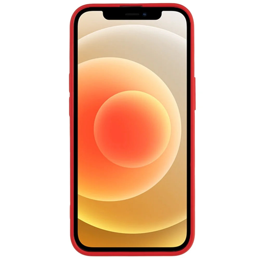 For iPhone 12 mini 5.4 inch Anti-scratch 2.0mm Soft TPU Case Drop-proof Cell Phone Cover - Red - 4