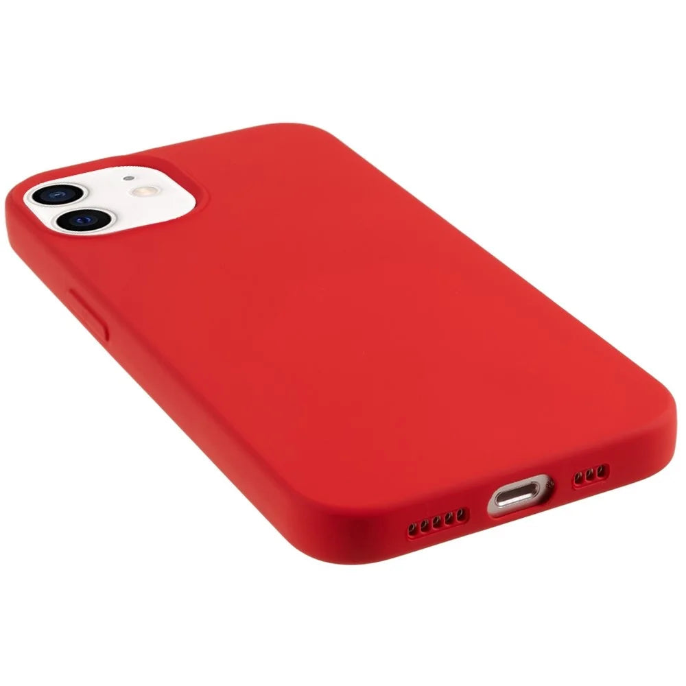 For iPhone 12 mini 5.4 inch Anti-scratch 2.0mm Soft TPU Case Drop-proof Cell Phone Cover - Red - 6
