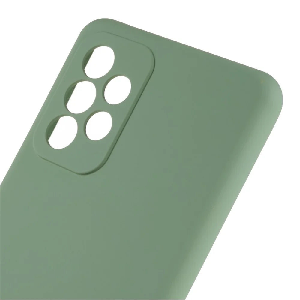 For Samsung Galaxy A23 4G / 5G (Global Version) TPU Phone Case Liquid Silicone Texture 2.0mm Thick Shockproof Protective Cover - Green - 6