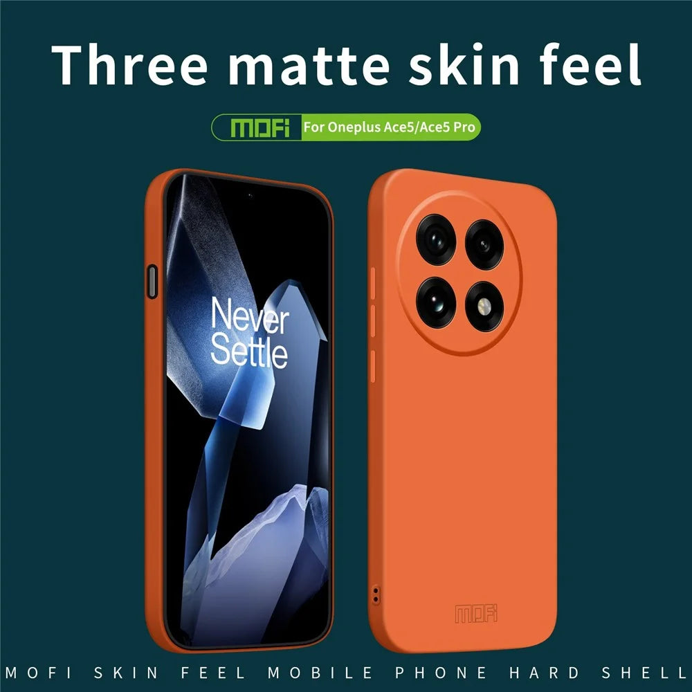 MOFI For OnePlus Ace 5 Pro 5G / OnePlus Ace 5 5G Phone Case  JK Qin Series Skin-Touch Matte Anti-fingerprint Back Cover - Black - 2