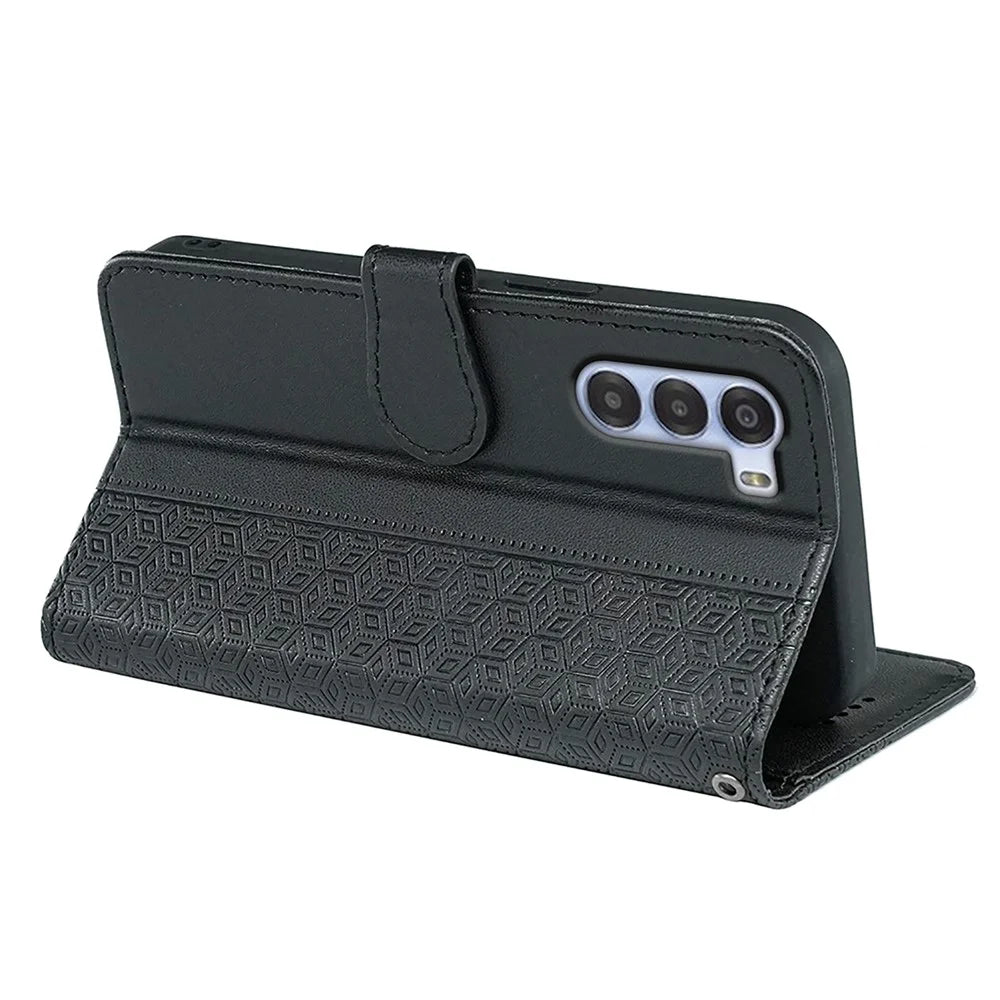 For ZTE nubia S 5G A403ZT Wallet Phone Case Pattern Imprint Leather Flip Cover - Black - 4