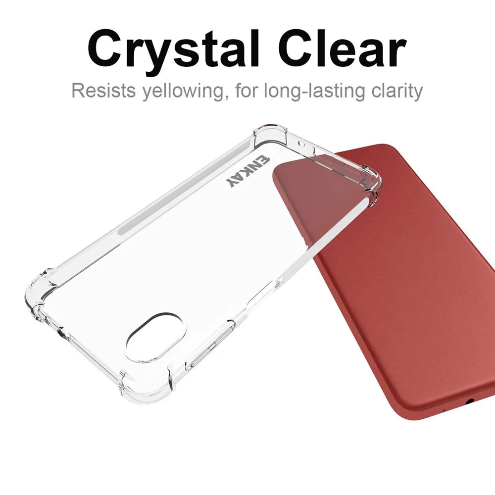 ENKAY HAT PRINCE For Samsung Galaxy A23e / A23 5G (Japanese Version) Soft TPU Air Cushion Clear Phone Case Anti-slip Strip Edge Scratch-Resistant Back Cover - 5