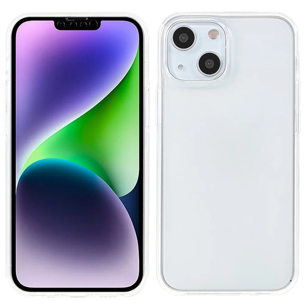 PET Screen Protector Phone Case for iPhone 14 Plus, TPU + Acrylic Detachable 2-in-1 Drop-proof Full Protection Cover - 1