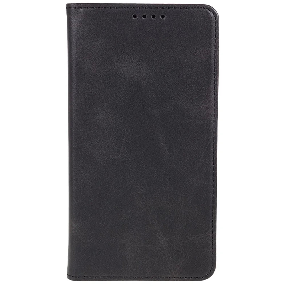 For Nothing Phone (3a) Case Strong Magnetic PU Leather Phone Cover Calf Texture - Black - 6