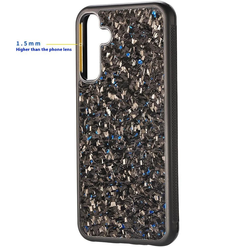 For Samsung Galaxy S25+ Magnetic Case Forged Texture Aramid Fiber + TPU Anti-Slip Phone Cover - Blue - 4
