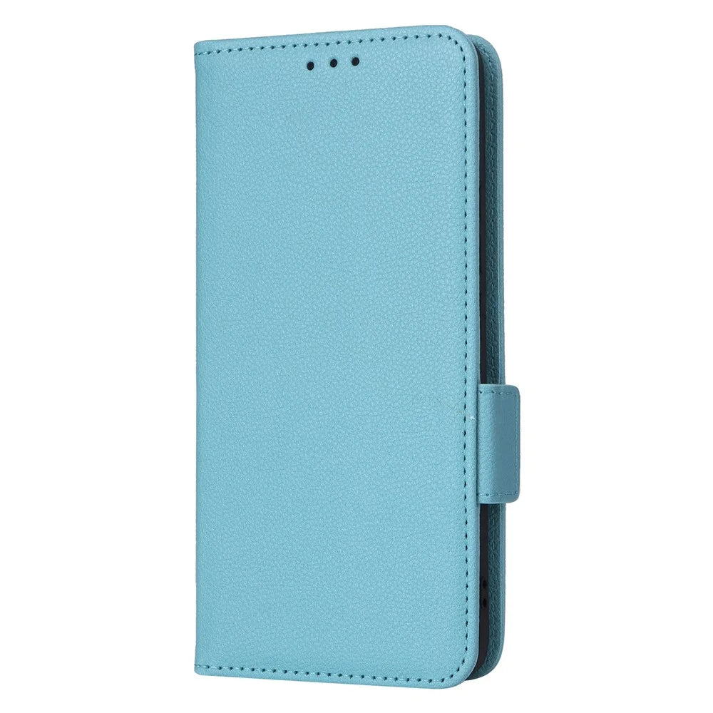 For Asus Zenfone 12 Ultra 5G Case with Wrist Strap Litchi Texture PU Leather Wallet Phone Cover - Baby Blue - 7