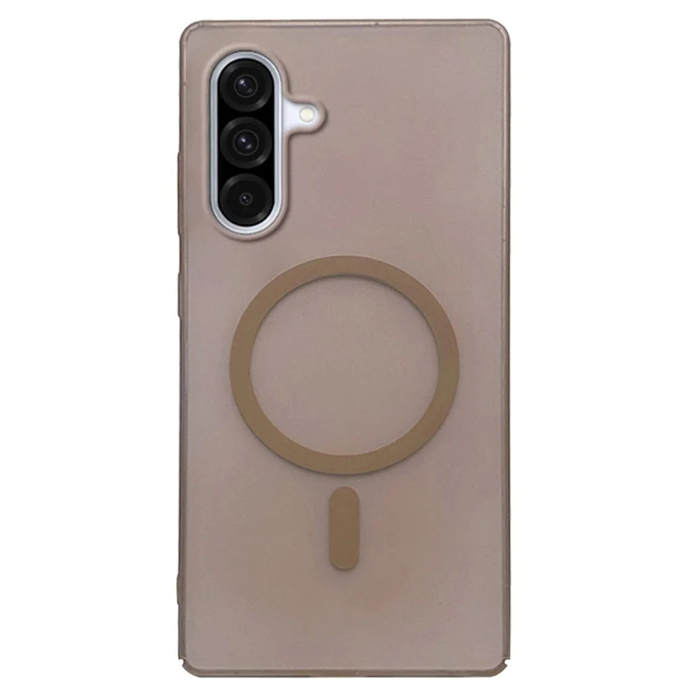 For Samsung Galaxy A36 5G Magnetic Case Frosted PC Phone Cover - Desert Gold - 1