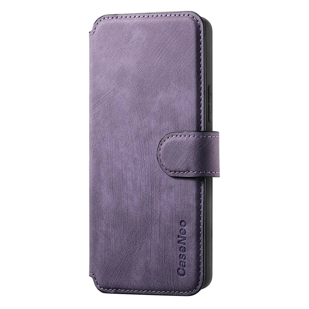 CASENEO For Samsung Galaxy A56 5G Magnetic Case  Detachable Leather Phone Wallet Cover  - Purple - 2