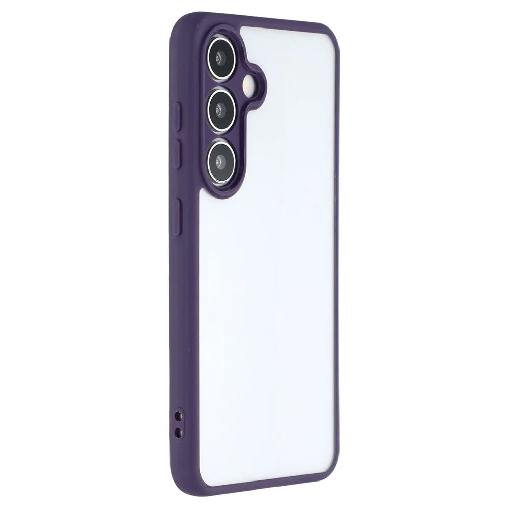 For Samsung Galaxy S25 / S24 Phone Case TPU + Acrylic Clear Back Cover - Purple - 1
