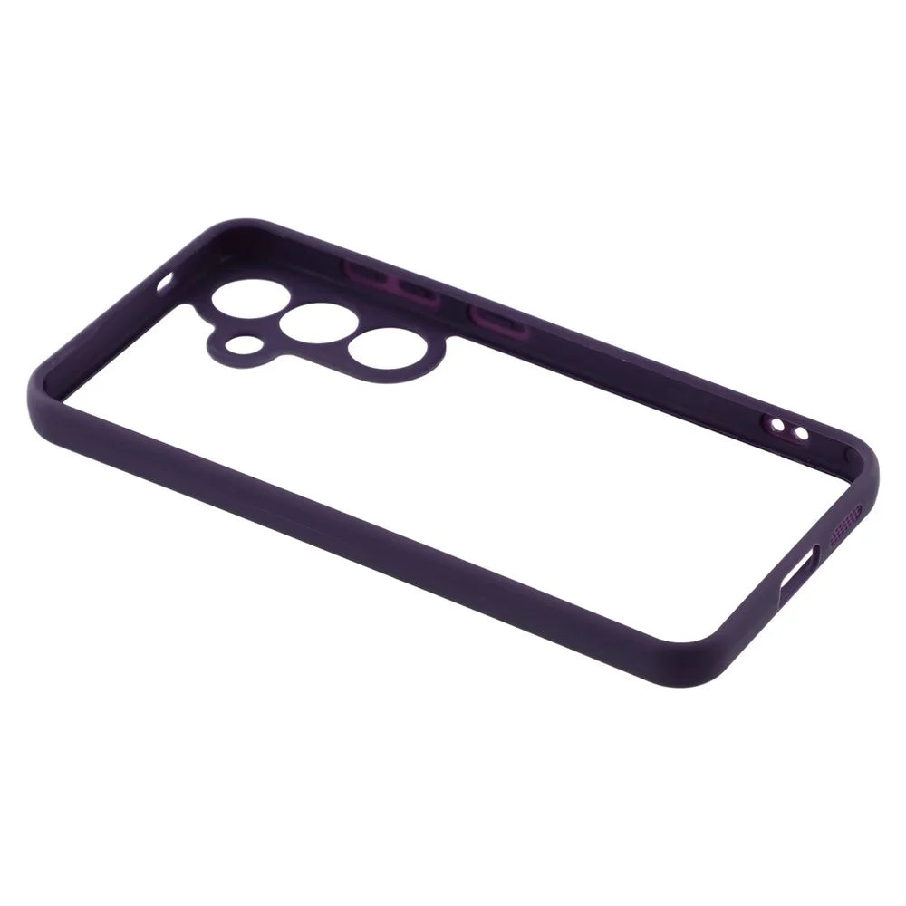 For Samsung Galaxy S25 / S24 Phone Case TPU + Acrylic Clear Back Cover - Purple - 6