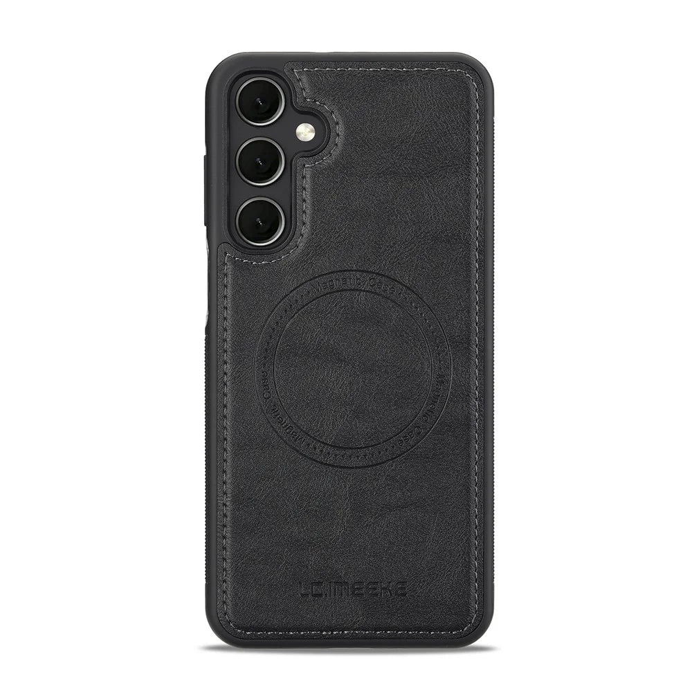 LC.IMEEKE L3 For Samsung	Galaxy S25+ Magnetic Case Detachable Card Holder Leather + TPU Mobile Cover - Black - 4