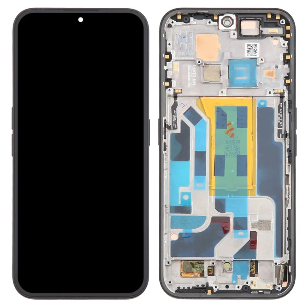 For Nothing Phone (2a) Plus OEM Grade S OLED Screen and Digitizer Assembly + Frame (Without Logo) - Black - 1