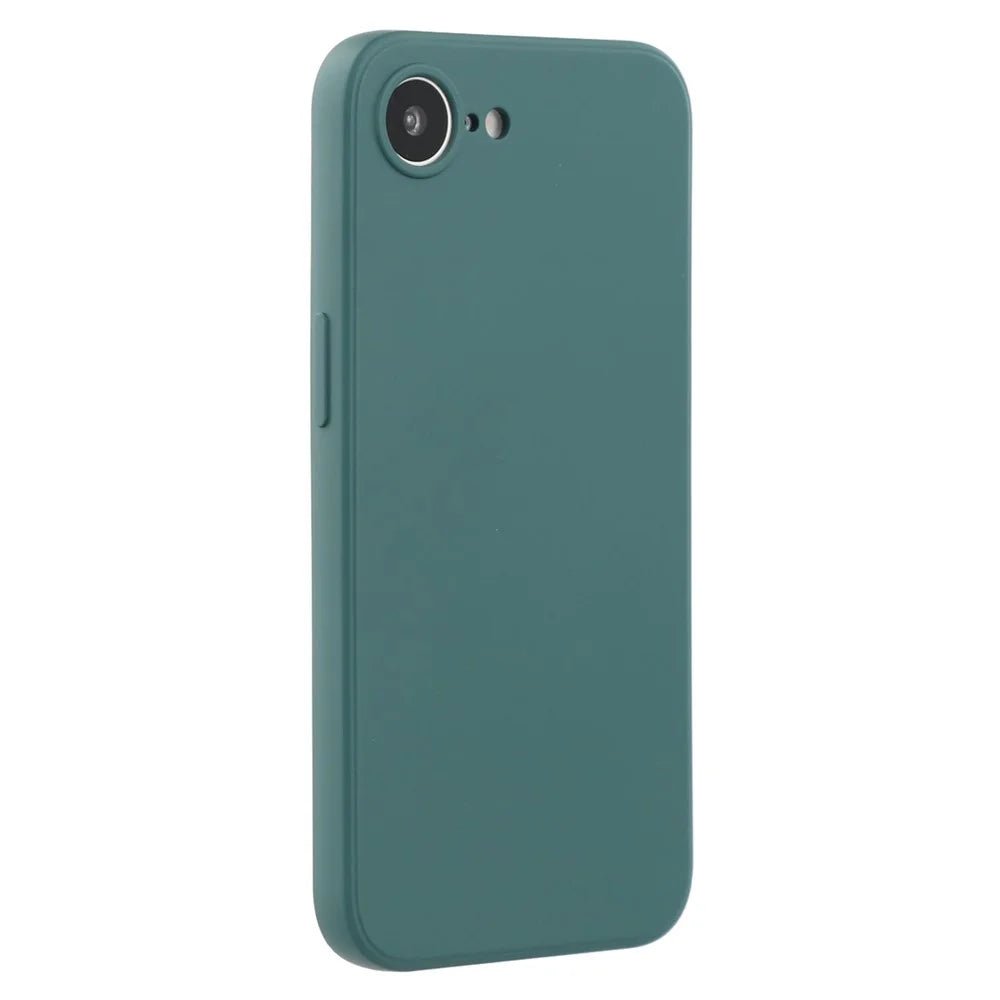 For iPhone 17e / 16e Case TPU Back Soft Anti-Scratch Fiber Lining Phone Cover - Army Green - 1