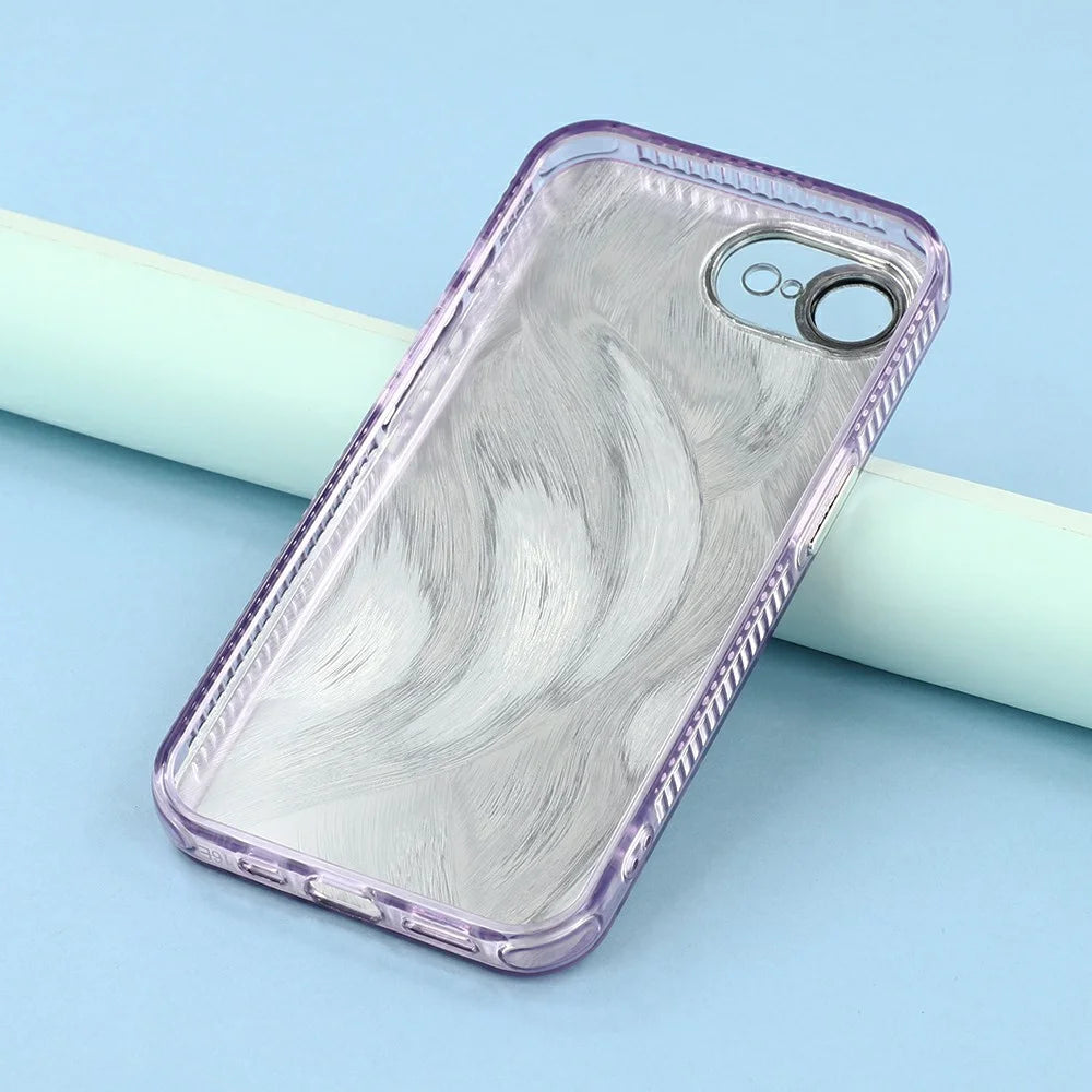 For iPhone 17e / 16e Case with Glass Lens Film Electroplated IMD TPU+PC Phone Back Cover - FL1 - 7